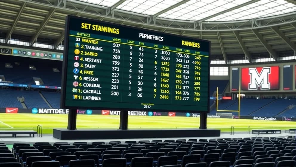 Poängställningen i Southampton FC denna säsong